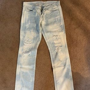 J brand distressed wash jeans